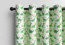 Dino Land, Lush Green - Made to Measure Curtains - Image 12